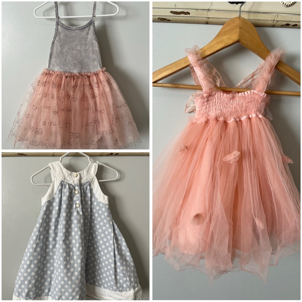 BUNDLE. 2T Summer Dresses. 3 dresses. Cotton. Tulle. Great used condition.